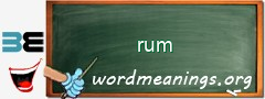 WordMeaning blackboard for rum